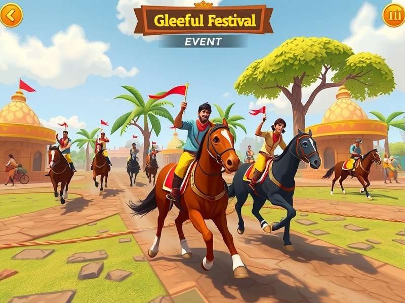 Gleeful Gallop Indian festival event screenshot